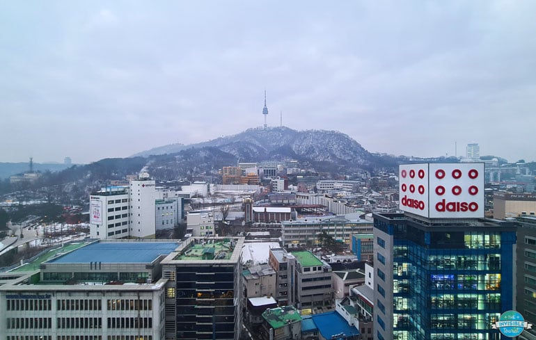 View from L7 Hotel Myeongdong, Seoul South Korea