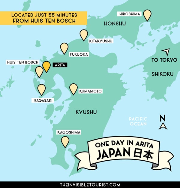 Where is Arita Japan? Map of the Porcelain Capital of Arita, Saga Prefecture, Japan