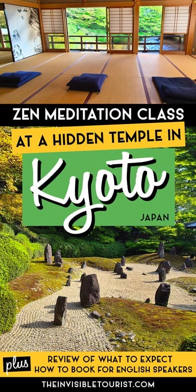 Zen Meditation Class in Kyoto: Review of What to Expect | The Invisible Tourist